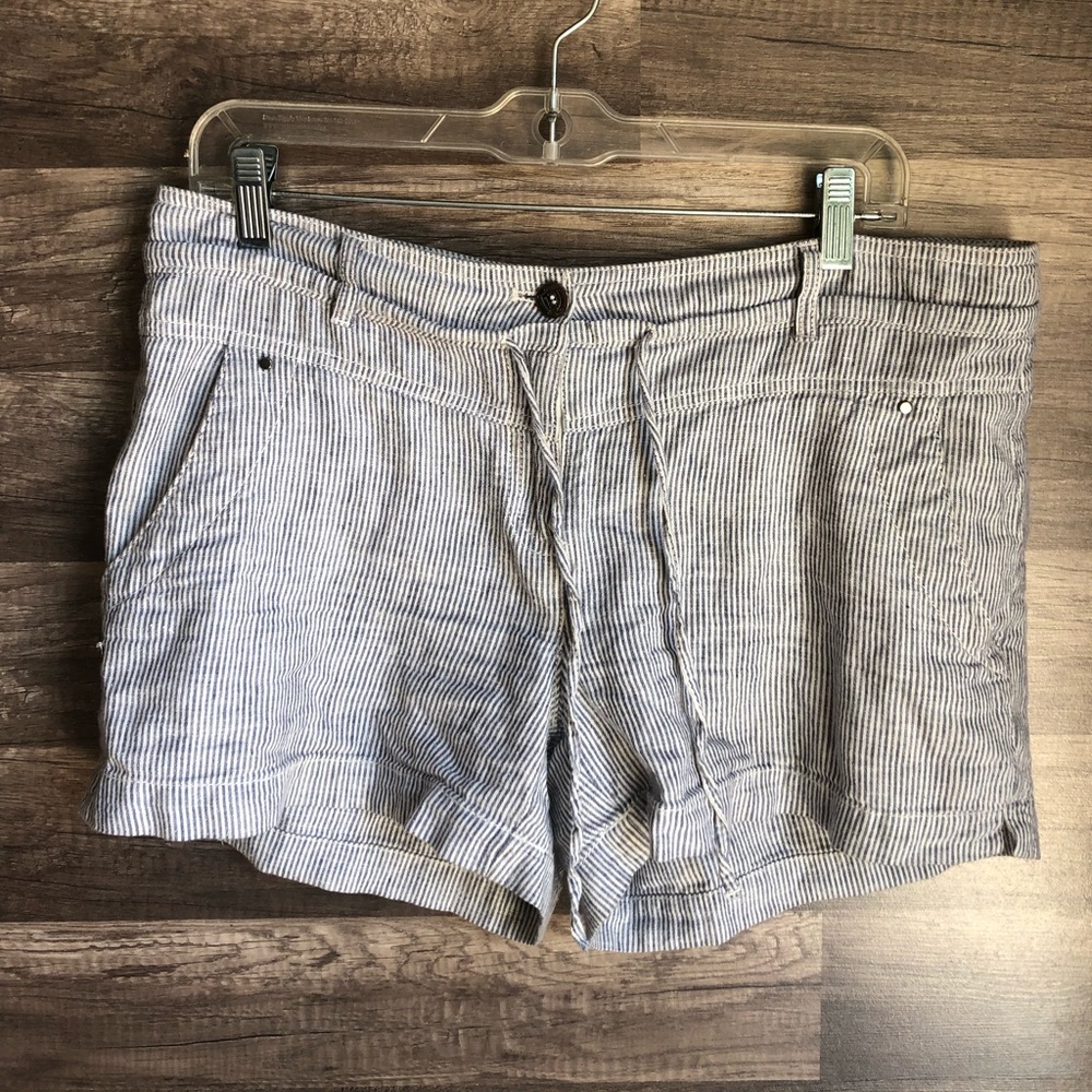 Dalia Linen Striped Shorts Sz10